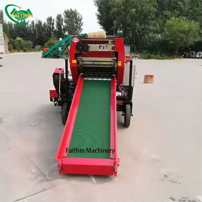 2.3-5 Ton Capacity Hydraulic Corn Straw Compress Rice Husk Hay Grass Baler Machine