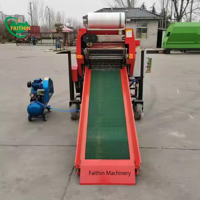 Hot Sale Straw Baling Machine Round Silage Bale Baler Baling Wrapper Wrapping Machine For Sale