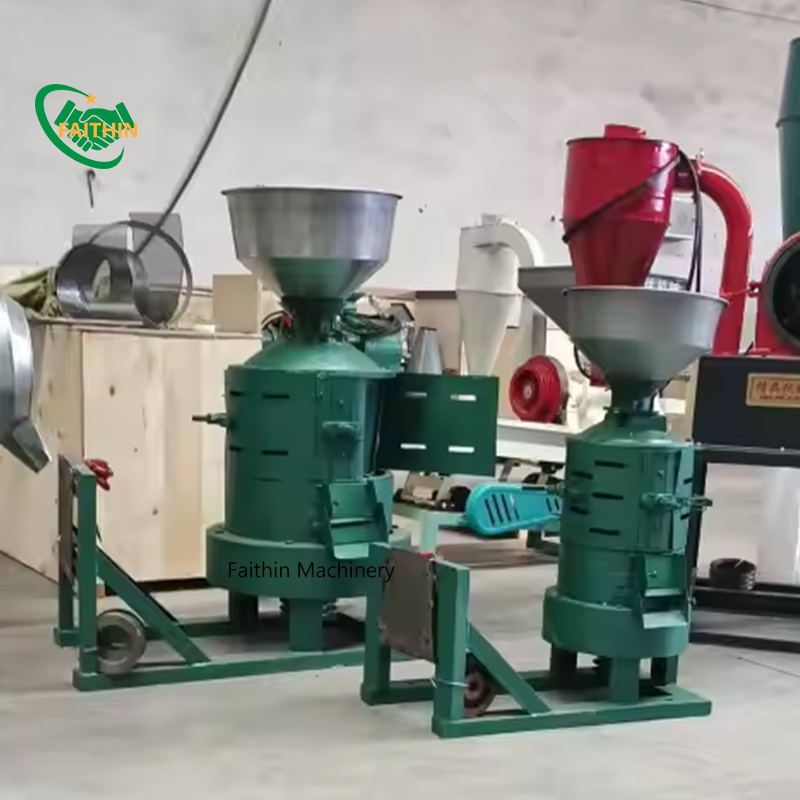 Small Portable Paddy Brown Rice Mill Milling Machine Stone Separator Oat Dehuller Hulling Machine