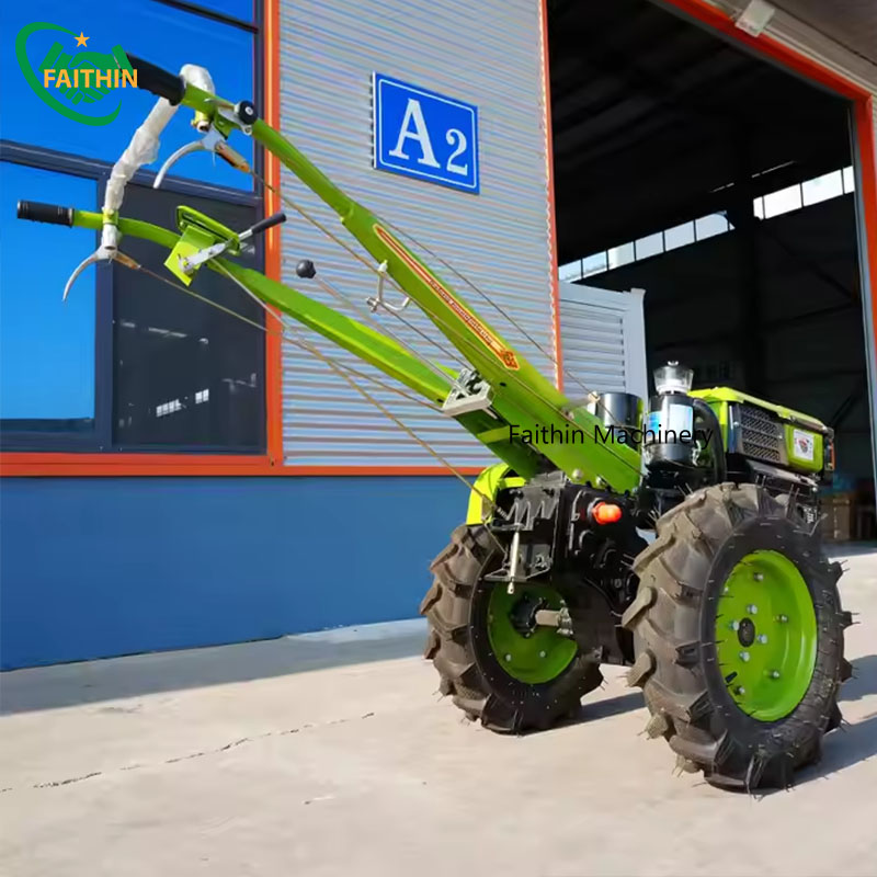 Factory Competitive Price Compact Diesel Engine Walking Tractor Walk Behind Tractor 25Hp Walking Tractor