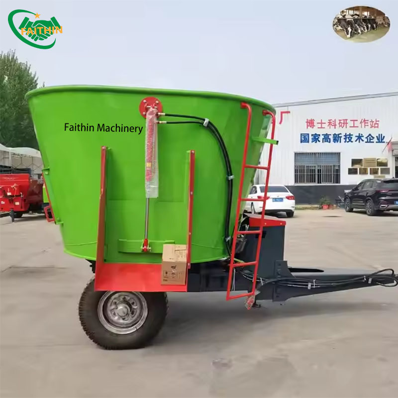 High Efficiency Cattle Feed Mixer Wagon Tractor Driven Vertical Tmr Mixing Machine Mixer Wagons Tmr Feed Mixer