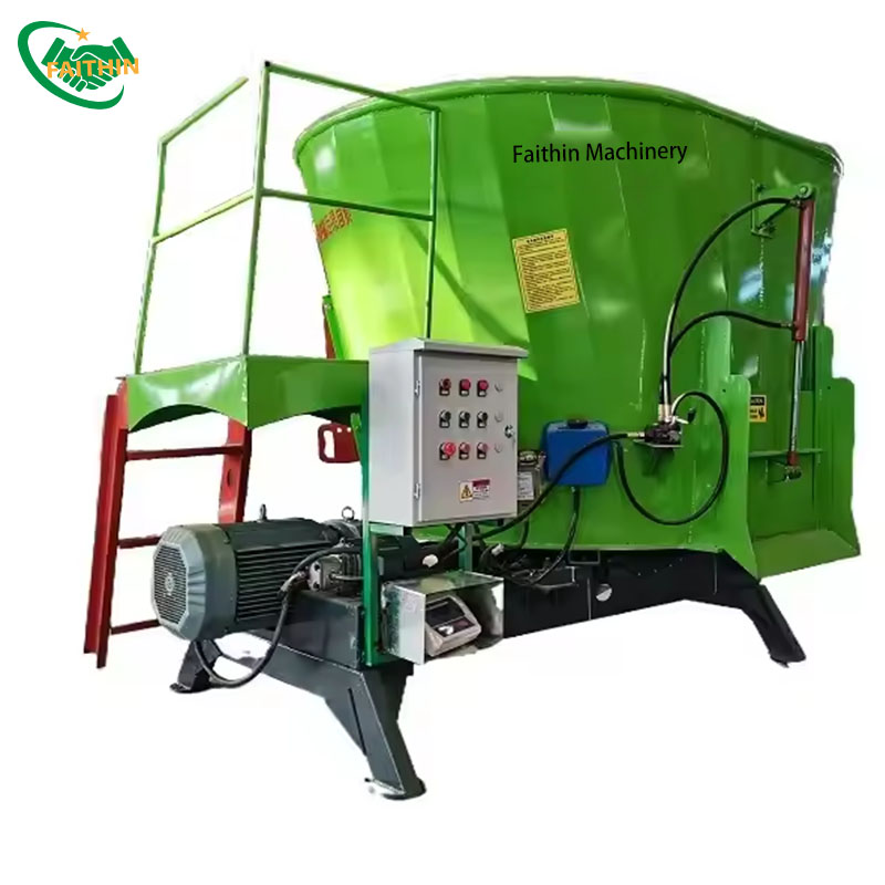 9 Cubic Standing Farming Mixer Beef And Sheep Grass Dressing And Shredding Unit Standing Full-Day Grain Preparation Machine Feed Mixer